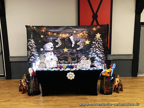 animation noel Manche Calvados Orne Normandie maquillage enfant sulpture ballon